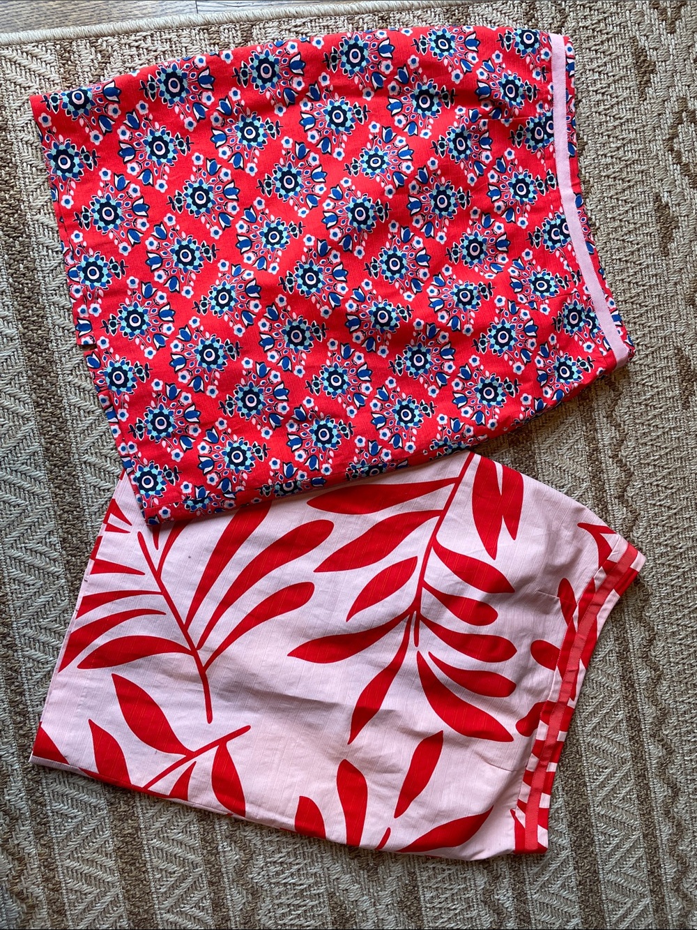 Boden Red and Light Pink Printed Pencil Skirts – Pair 8R